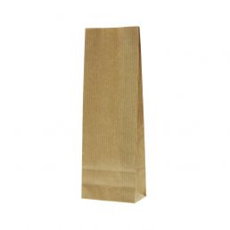 Blockbodenbeutel Kraftpapier 2-lagig (100% recycelbares Papier) - braun - 70x205+40 mm (475 ml)